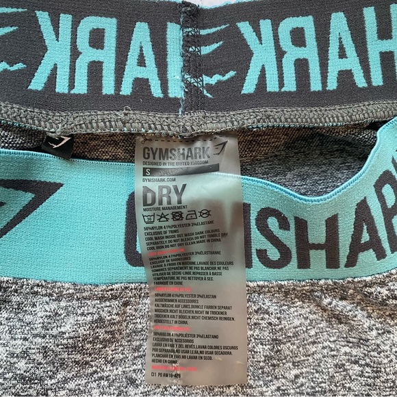 Gymshark Flex Leggings EUC Size S Grey Turquoise - Picture 4 of 4
